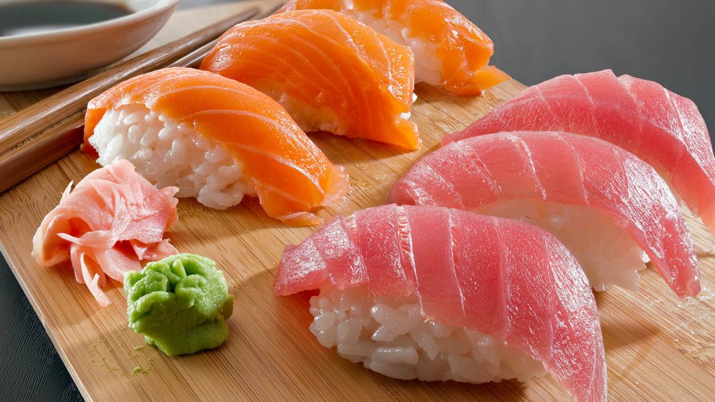 Sushi - Salmon and tuna