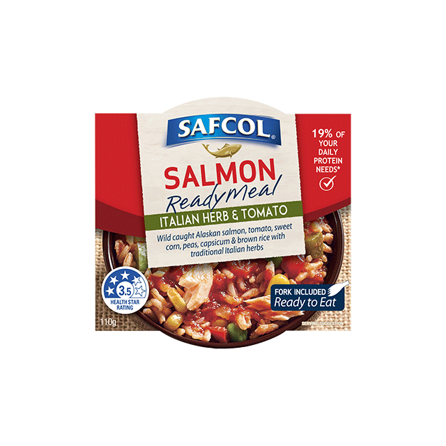 Safcol Salmon Meal Italian Herb and Tomato 110g