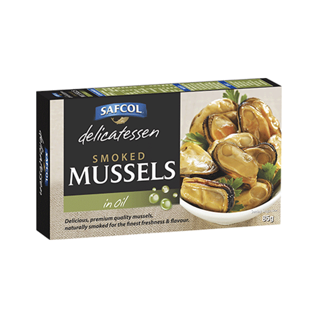 Safcol Delicatessen Smoked Mussels in Oil 85g