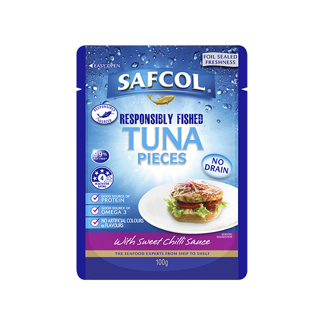 Safcol Tuna Pieces with Sweet Chilli Sauce 100g