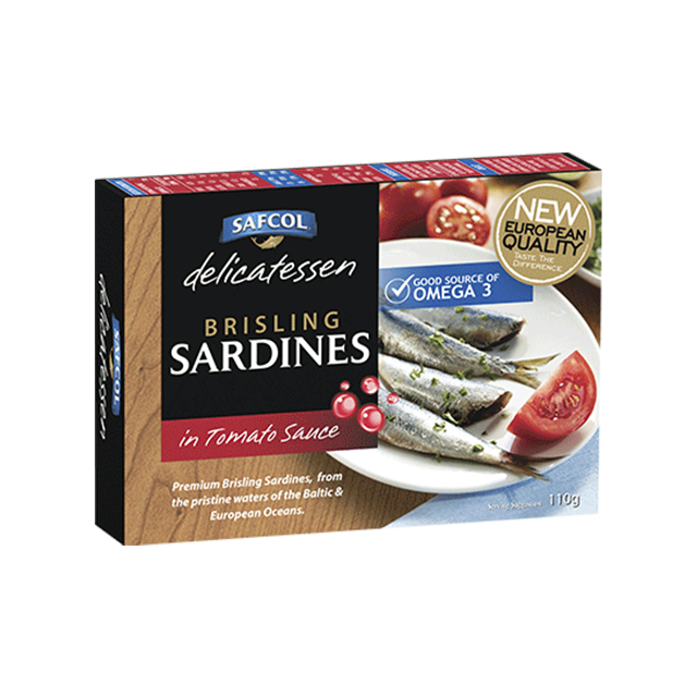 Safcol Brisling Sardines in Tomato Sauce 110g