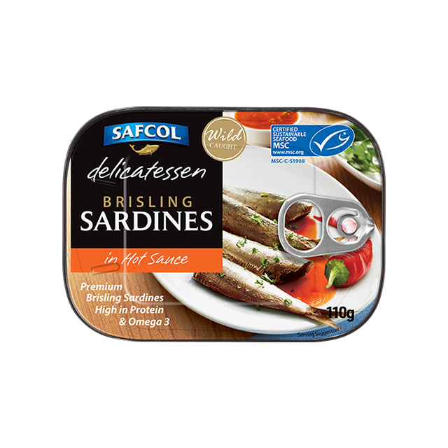Safcol Brisling Sardines in Hot Sauce 110g