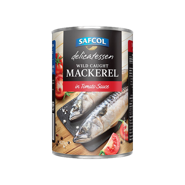 Safcol Delicatessen Wild Caught Mackerel in Tomato Sauce 425g