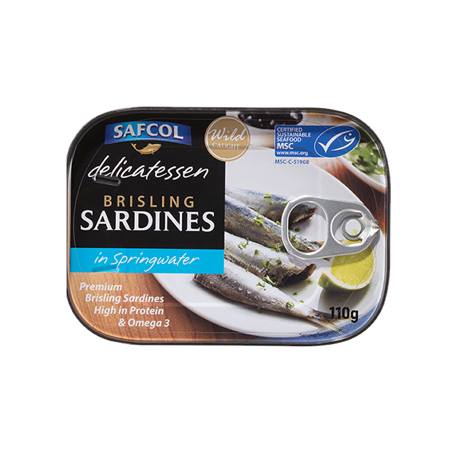 Safcol Brisling Sardines Springwater 110g