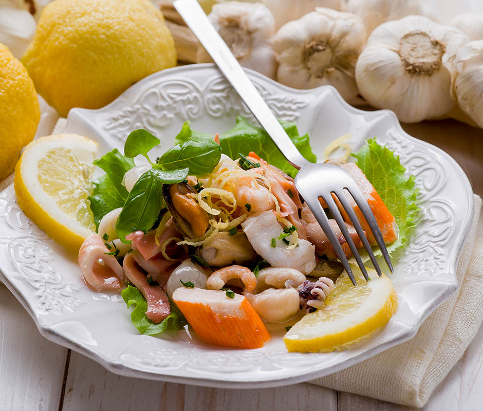 Photo of a seafood salad