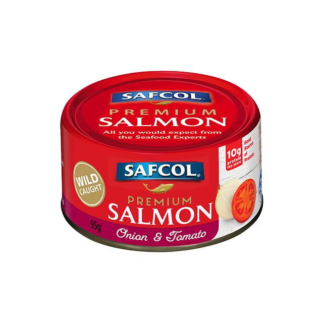 Safcol Salmon Onion & Tomato 95g nonmsc